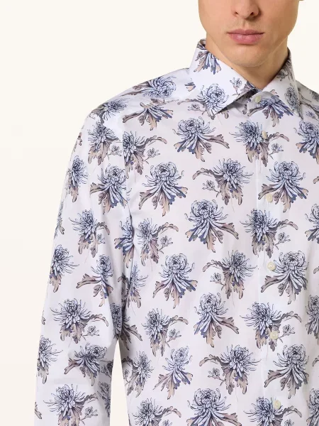 Eton Košile Contemporary Fit / černošedá / tmavě modrá bílá