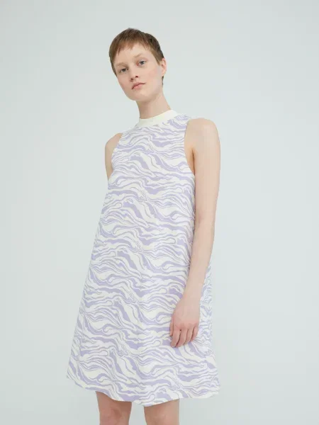 EDITED Rochie Aleana lila / natural alb