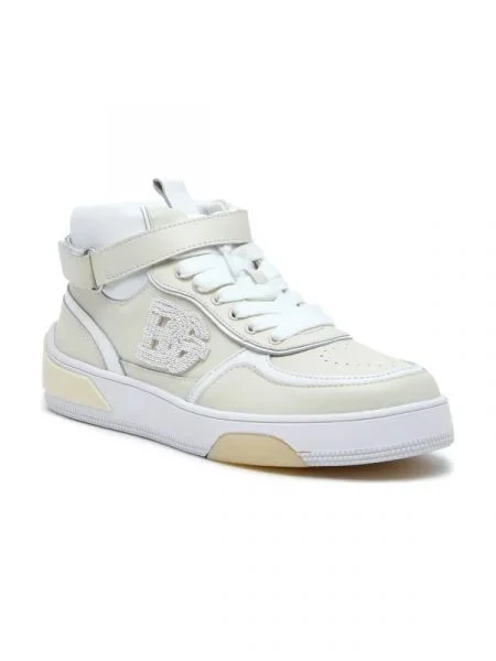 BluGirl Blumarine De piele sneakers WOW 03 bej