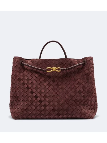 Geantă shopper Bottega Veneta din piele de căprioară