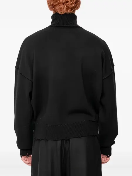 Džemper Andrea Ya'aqov s izlizanim efektom crna