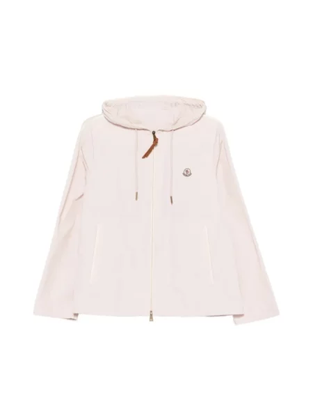 Kurtka z kapturem Moncler z kapturem różowa