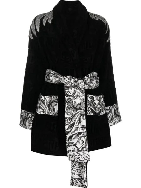 Krótki szlafrok Philipp Plein czarny