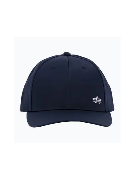 Бейсболка Alpha Industries Metal Label rep синя/хромована синя