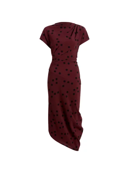 Rochie Proenza Schouler cu buline cu imagine stretch maro