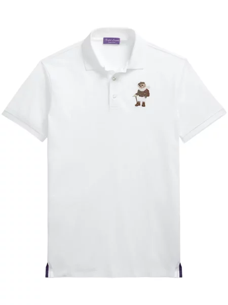 Поло тениска Ralph Lauren Purple Label бяло