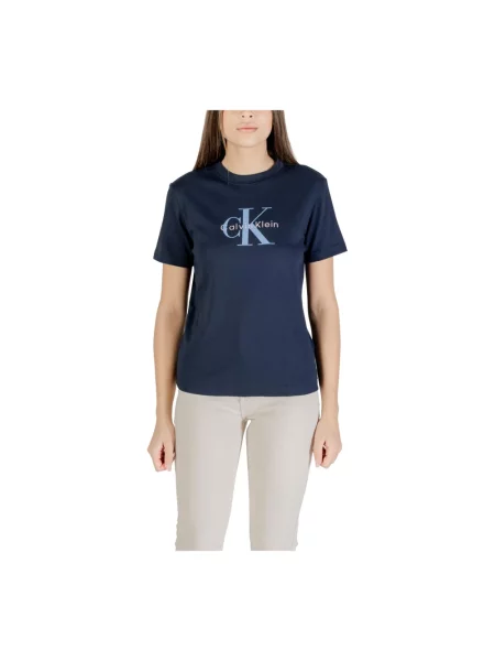 Koszulka Calvin Klein Jeans niebieska