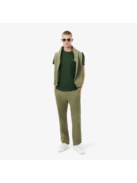 Lacoste T-Shirt Z Okrągłym Dekoltem Z Dżerseju Z Bawełny Pima zielona