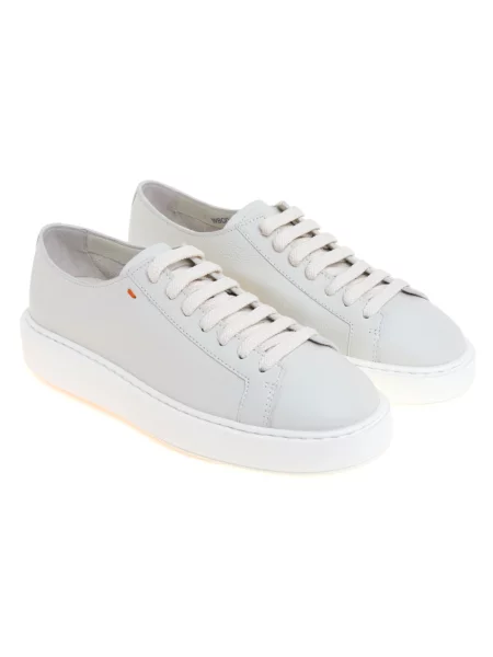 Sneakersy Santoni skórzane białe