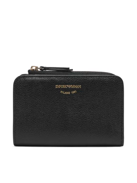 Kožená peňaženka Emporio Armani čierna