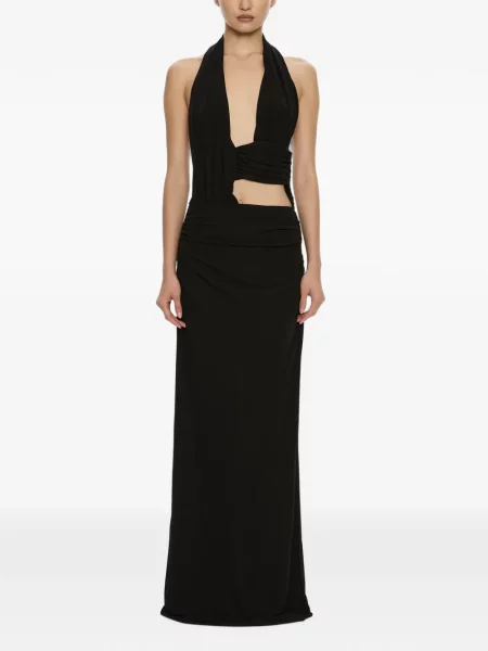 Rochie maxi Christopher Esber drapată negru