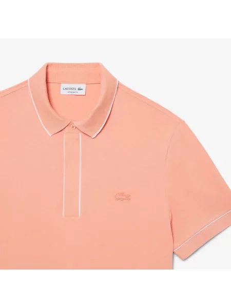 Lacoste Koszulka Polo Paris O Regularnym Kroju Z Elastycznej Piki różowy