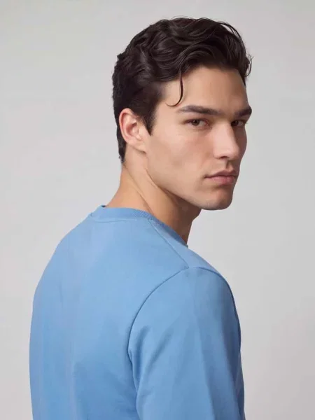 Bluza o kroju regular fit z czystej bawełny model Nespon' Hugo Blue