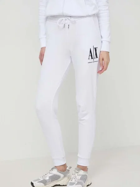 Armani Exchange Kalhoty bílé