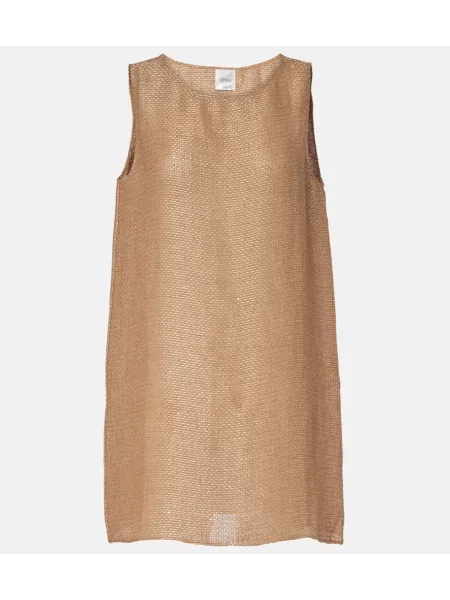 Lenvászon ruha Leset aranyszínű