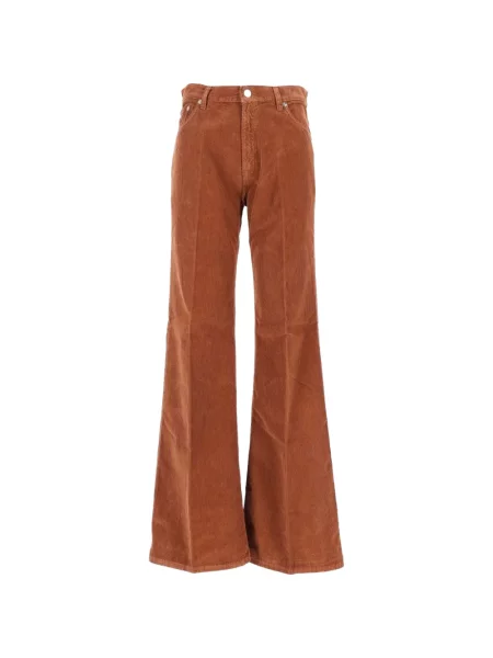 Pantaloni Haikure de catifea cord evazate maro