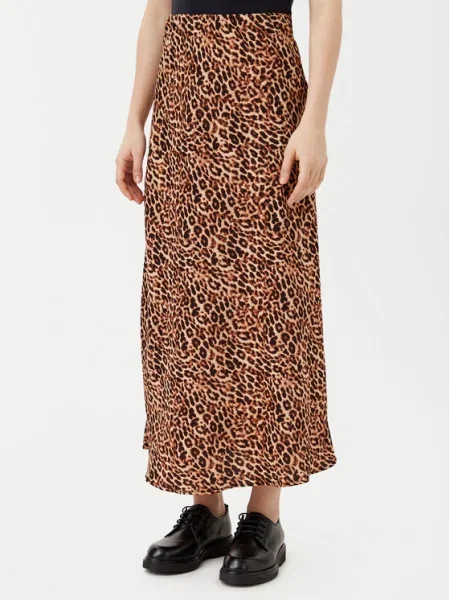 Pieces Fustă midi Franan maro