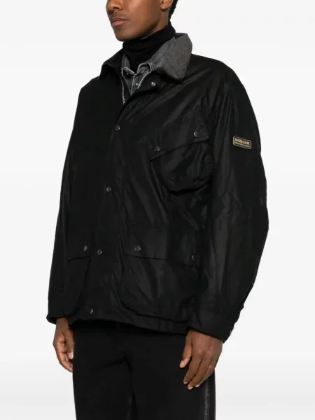 Gulerat ceruit geacă Barbour de catifea cord negru