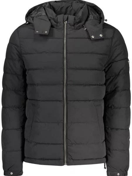 Jakna Guess Jeans s kapuco črna