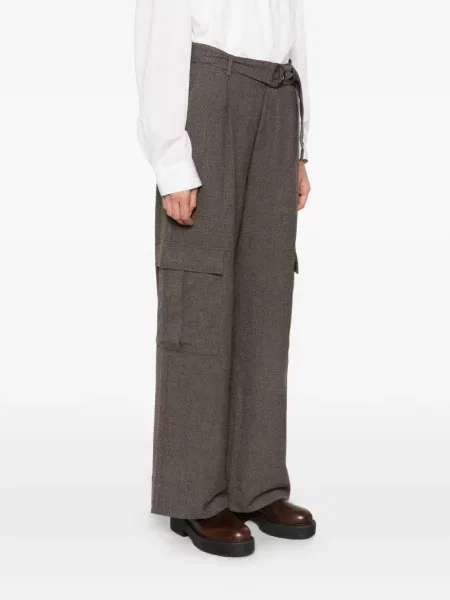 Cu centură pantaloni Yerse maro