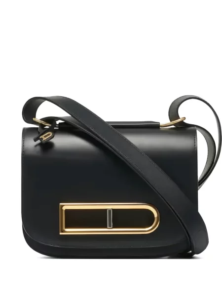 Geanta de piele Delvaux din piele mini negru