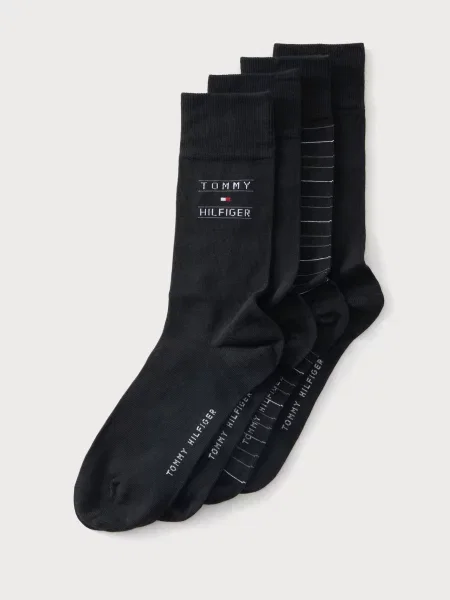 Tommy Hilfiger Underwear Ponožky sivá / čierna biela