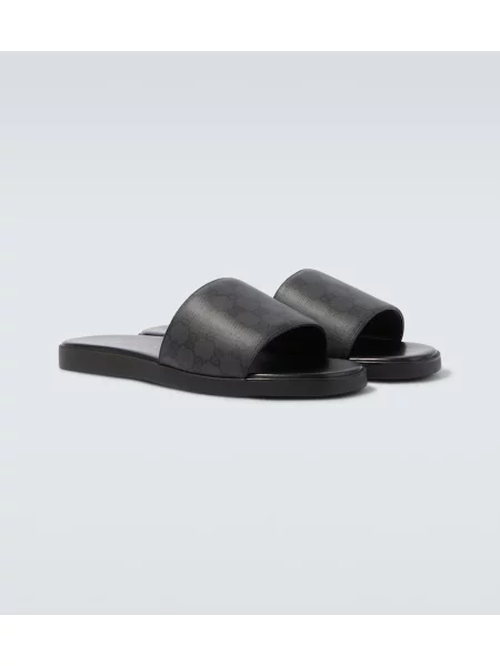 Sandale Gucci din canvas negru