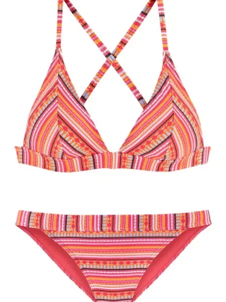 LASCANA Costum de baie două piese Triangle' portocaliu