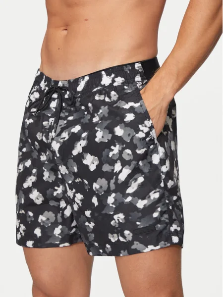 Calvin Klein Swimwear Pantaloni scurți pentru înot Negru alb