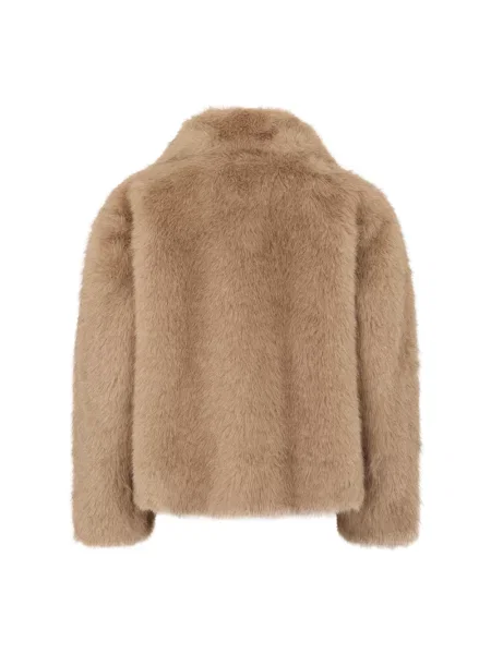 Kurtka skórzana Max Mara brązowa