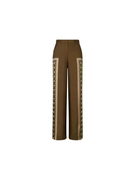Spodnie Tory Burch brązowe