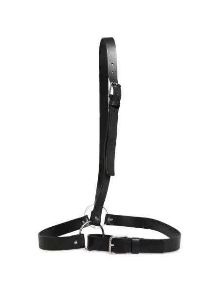 Cu centură curea Dolce & Gabbana din piele cu bretele negru