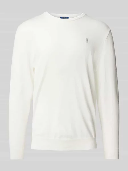 Sweter o kroju slim fit z czystej bawełny Polo Ralph Lauren biały
