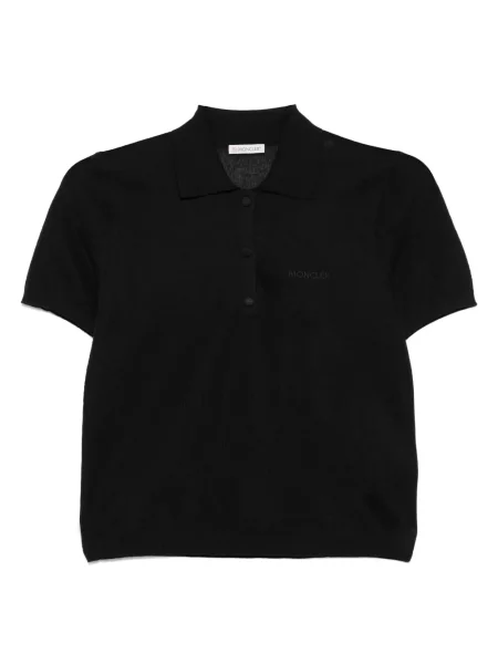 Polo Moncler cu broderie negru