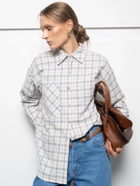 Сорочка VMMA фланель бежевий