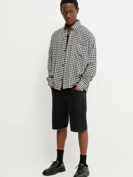 Won Hundred koszula relaxed z kołnierzykiem button-down czarny