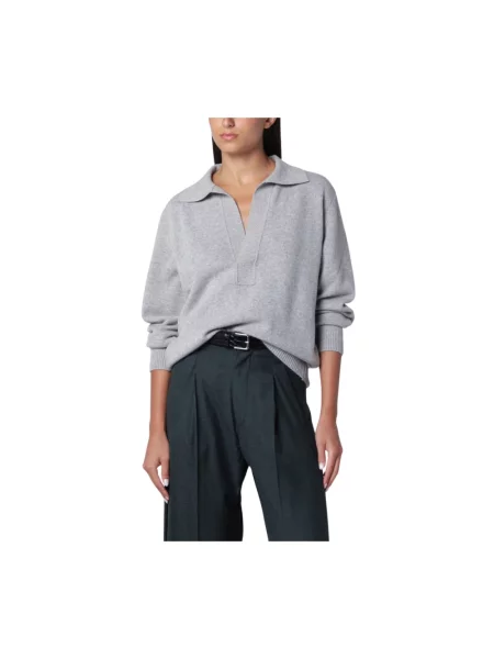 Sweter Victoria Beckham wełniany szary