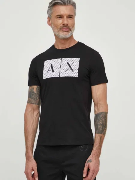Armani Exchange tričko čierna