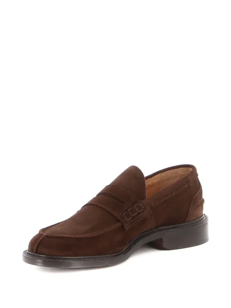 Pantofi loafer Tricker's din piele de căprioară maro