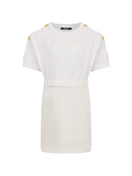 Sukienka mini dziecięca Balmain biała