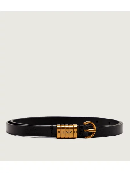 Pinko Curea de piele Saddle negru