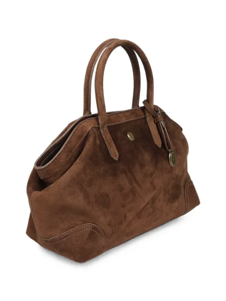 Geantă shopper Ash din piele de căprioară maro