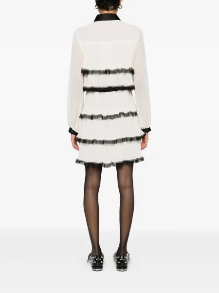 Rochie Babylone Paris din dantelă în straturi de costum alb