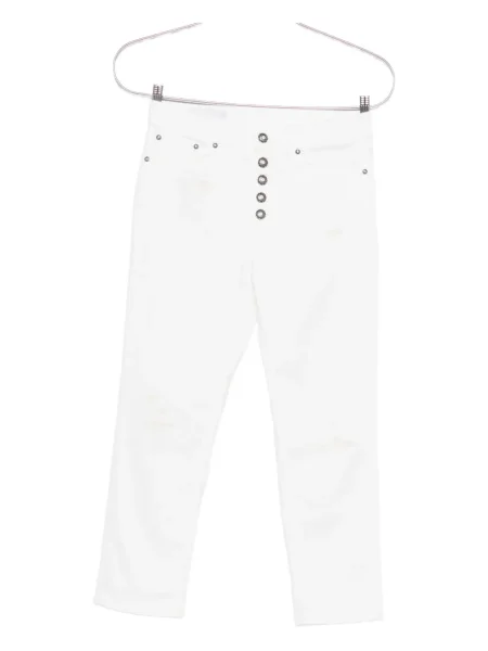 Spodnie Dondup o krotszym kroju białe