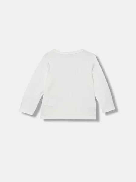 United Colors of Benetton tričko s dlouhým rukávem bílé