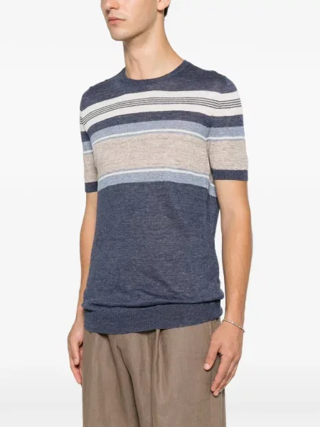 Tricou Gran Sasso cu dungi albastru