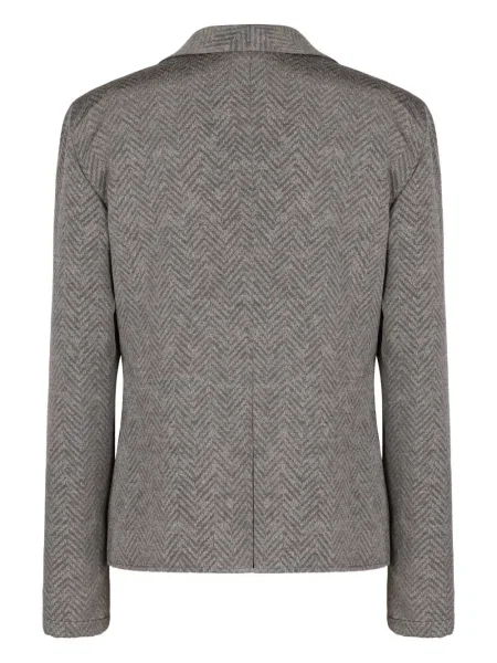 Geacă Emporio Armani cu model herringbone gri