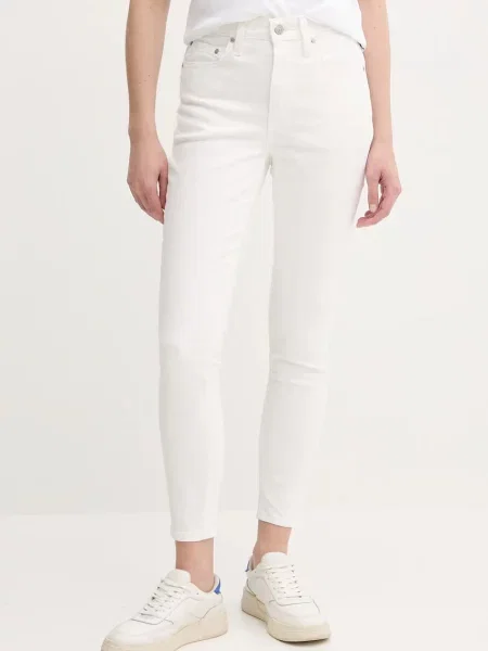 Levi's jeansy HIGH RISE SKINNY biały