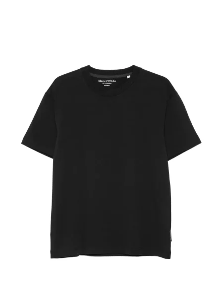 Tricou polo Marc O'polo cu decolteu rotund negru