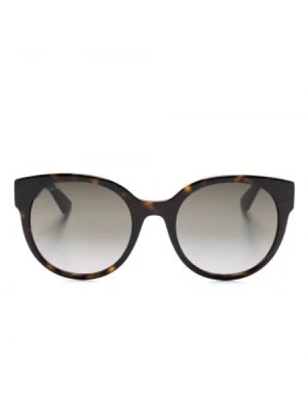 Ochelari de soare Gucci Eyewear cu gradient cu autograf maro